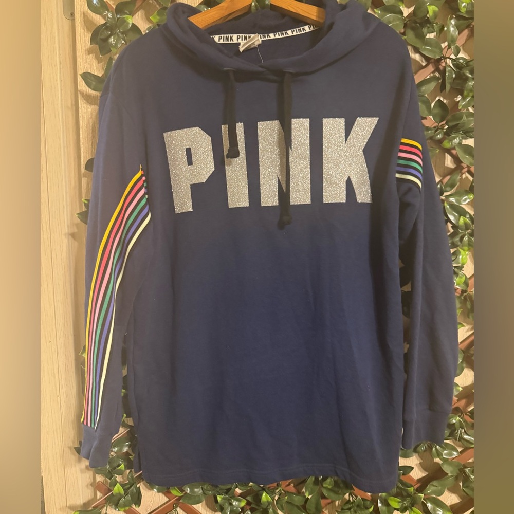 Victoria's Secret Pink Label Navy Blue Hoodie #1
